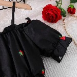 Miss & Chief Girls Conversational Printed Fit & Flare Midi Dress