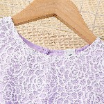 BAESD Girls Self Design Embroidered Ruffled Fit & Flare Dress