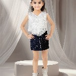 KAARIGARI Girls Embellished Velvet Sheath Dress