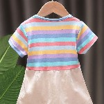 YK Colourblocked Cotton Pinafore Dress