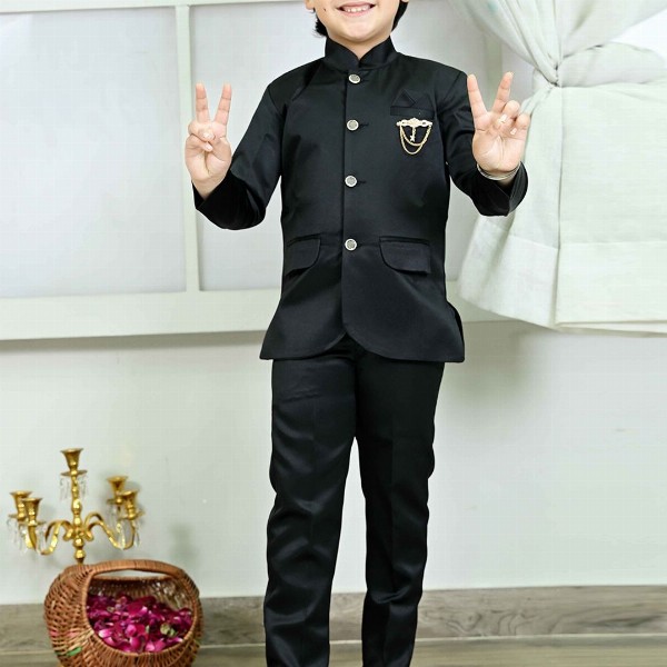 BT DEZINES Boys Single-Breasted Two-Piece Suit