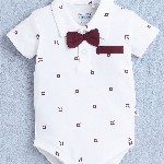 BUMZEE Boys Pure Cotton Printed Leotard With Shorts