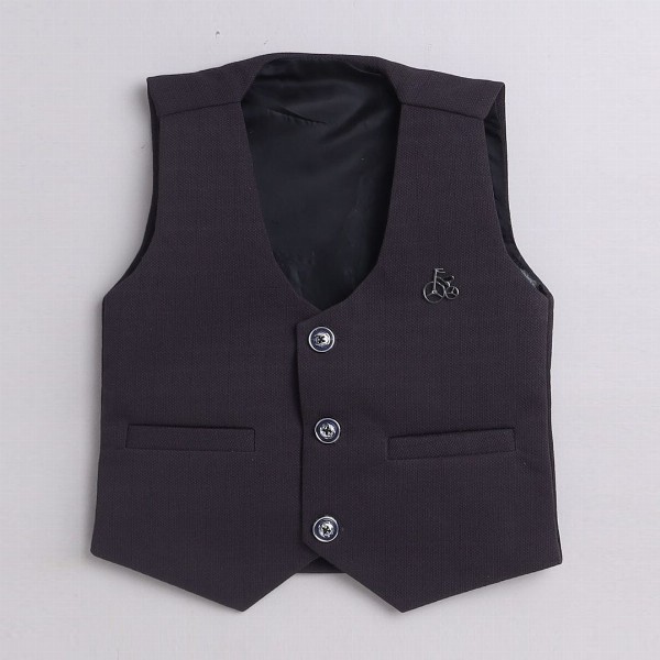 BAESD Boys V-Neck Single-Breasted 3-Piece Party Suit