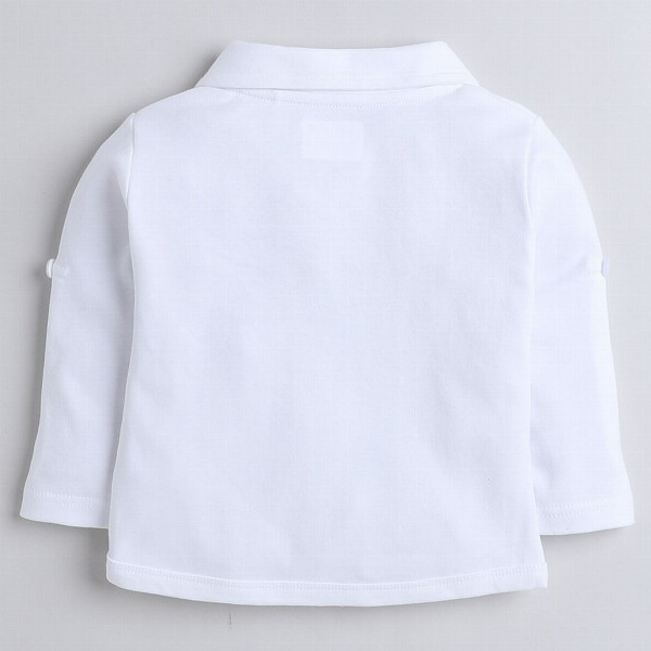 BUMZEE Infant Boys Pure Cotton Shirt With Shorts & Waistcoat