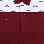 BUMZEE Boys Maroon & White Printed Shirt with Trousers