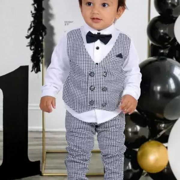 BELLIZA Kids Checked Shirt with Trousers