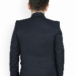 SG YUVRAJ Boys Navy Blue Solid Single Breasted Party Blazers