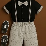 TOGEPI Boys Shirt with Shorts