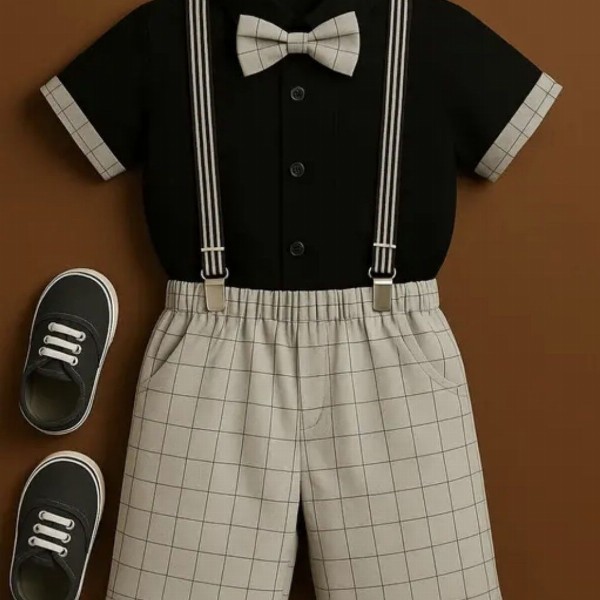 TOGEPI Boys Shirt with Shorts