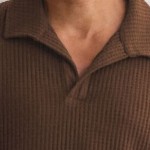 Genzy Men Self Design Polo Collar Relaxed Fit T-shirt