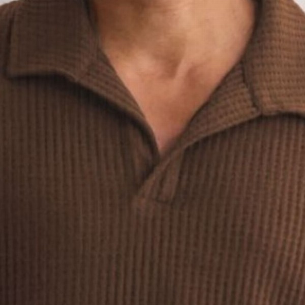 Genzy Men Self Design Polo Collar Relaxed Fit T-shirt