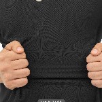 Harfun Men Solid Polo Collar Ziptech T-shirt