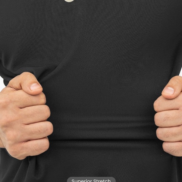 Harfun Men Solid Polo Collar Ziptech T-shirt