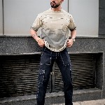 Maniac Striped Round Neck T-shirt