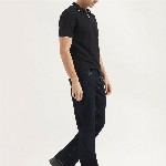 United Colors of Benetton Men Solid Polo Collar Cotton T-shirt