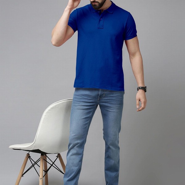 Metronaut Men Polo Collar Pockets Slim Fit T-shirt