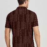 Moda Rapido Men Self Design Polo Collar T-shirt