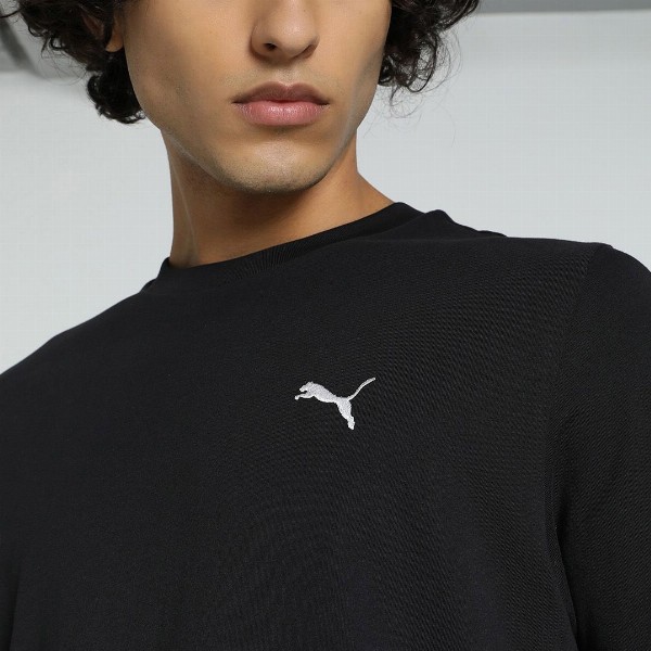 Puma Men Small Logo Brand Logo Embroidered Pure Cotton Short Sleeve T-Shirt