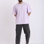 BROWN BROTHERS Unisex Drop-Shoulder Sleeves Pure Cotton Oversized T-shirt