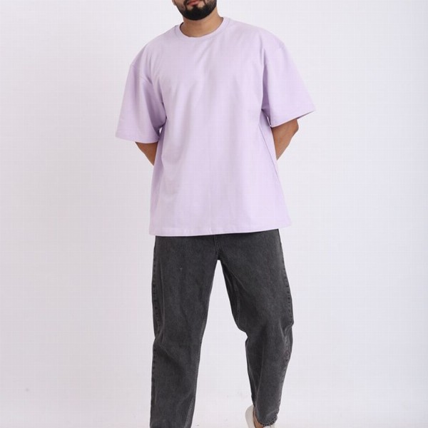 BROWN BROTHERS Unisex Drop-Shoulder Sleeves Pure Cotton Oversized T-shirt