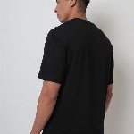 Bewakoof Men Black Printed Oversized T-shirt