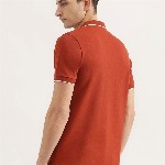 United Colors of Benetton Men Solid Polo Collar Cotton T-shirt