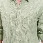 HIGHLANDER Men Textured Spread Collar Cotton Casual Shirt