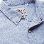 The Roadster Lifestyle Co Men Light Blue Solid Regular Fit Chambray Casual Shirt