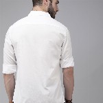 Roadster Men White Classic Regular Fit Cotton Casual Shirt