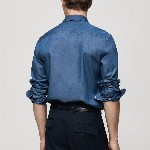 MANGO MAN Chambray Pure Cotton Shirt