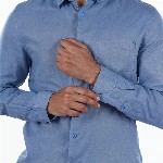 Celio Men Classic Fit Spread Collar Solid Pure Linen Casual Shirt