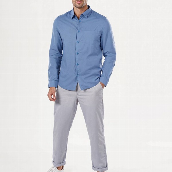 Celio Men Classic Fit Spread Collar Solid Pure Linen Casual Shirt