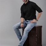 Roadster Men Black Pure Cotton Casual Shirt