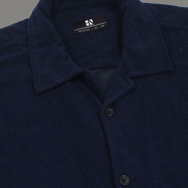 HERE&NOW Oversized Ribbed Corduroy Casual Shirt