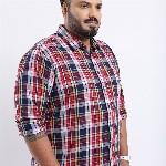 HIGHLANDER Men Plus Size Regular Fit Tartan Checks Casual Shirt