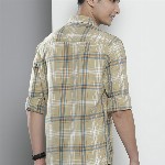 The Indian Garage Co Men Green Regular Fit Tartan Checks Opaque Checked Casual Shirt