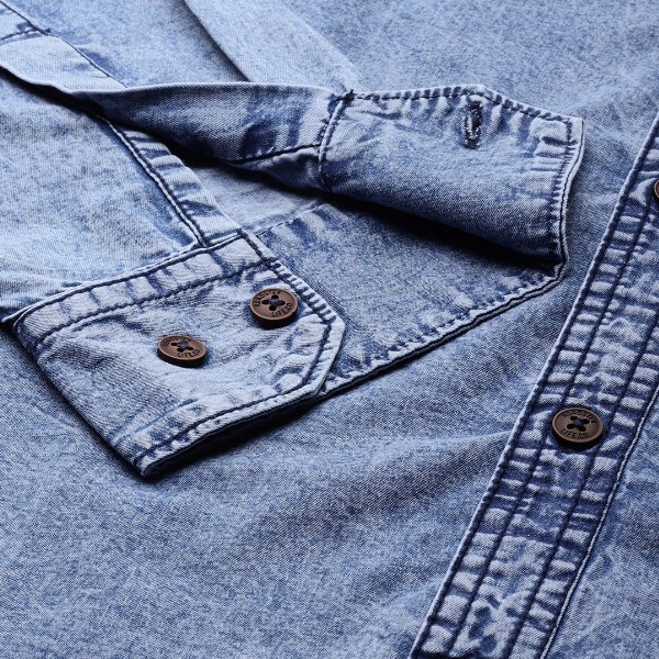 Roadster Men Blue Denim Shirt