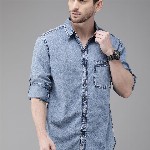 Roadster Men Blue Denim Shirt