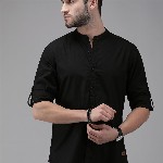 Roadster Men Black Pure Cotton Casual Shirt