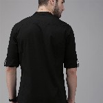 Roadster Men Black Pure Cotton Casual Shirt