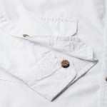 HIGHLANDER Men White Slim Fit Solid Casual Shirt