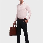 Harfun Men Spread Collar Solid Casual Shirt