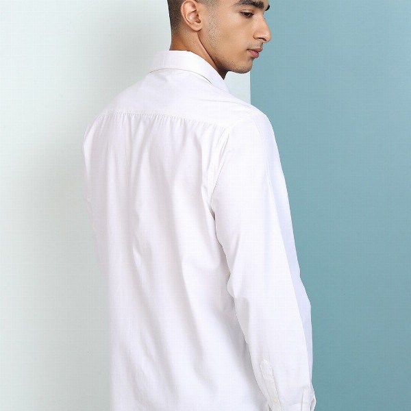 HIGHLANDER Regular Fit Button Down Collar Full Sleeve Satin Shirt