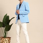 Mast & Harbour Textured Single-Breasted Formal Blazer