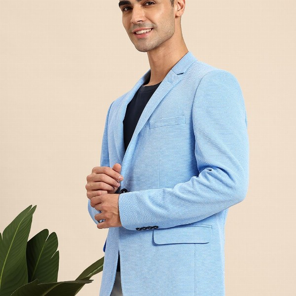 Mast & Harbour Textured Single-Breasted Formal Blazer
