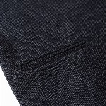 MANQ Men Navy Blue Slim Fit Solid Single Breasted Formal Blazer