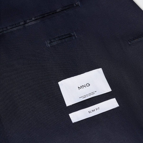 MANGO MAN Slim Fit Notched Lapel Collar Semi-Formal Blazer