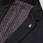 SHOWOFF Self Design Slim Fit Single-Breasted Cotton Blazer