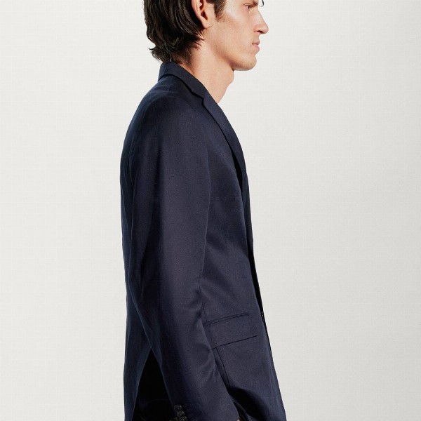 MANGO MAN Slim Fit Notched Lapel Collar Semi-Formal Blazer