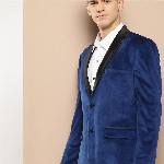 INVICTUS Slim Fit Velvet Single-Breasted Blazers